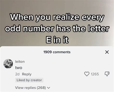 what odd number doesnt have the letter e